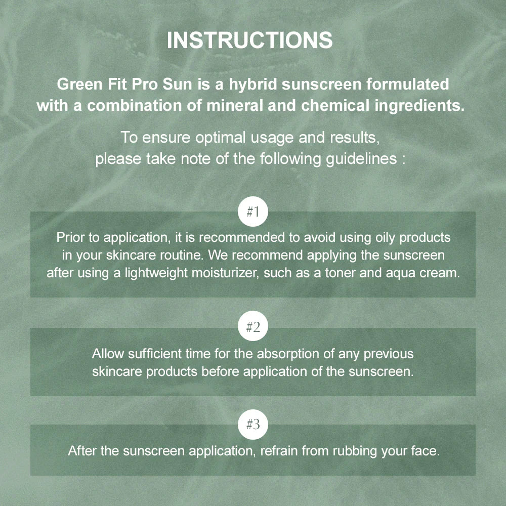 Kaine Green Fit Pro Sun Sunscreen