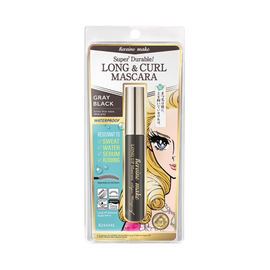 KissMe Heroine Make Long Up Mascara Super Waterproof Gray Black