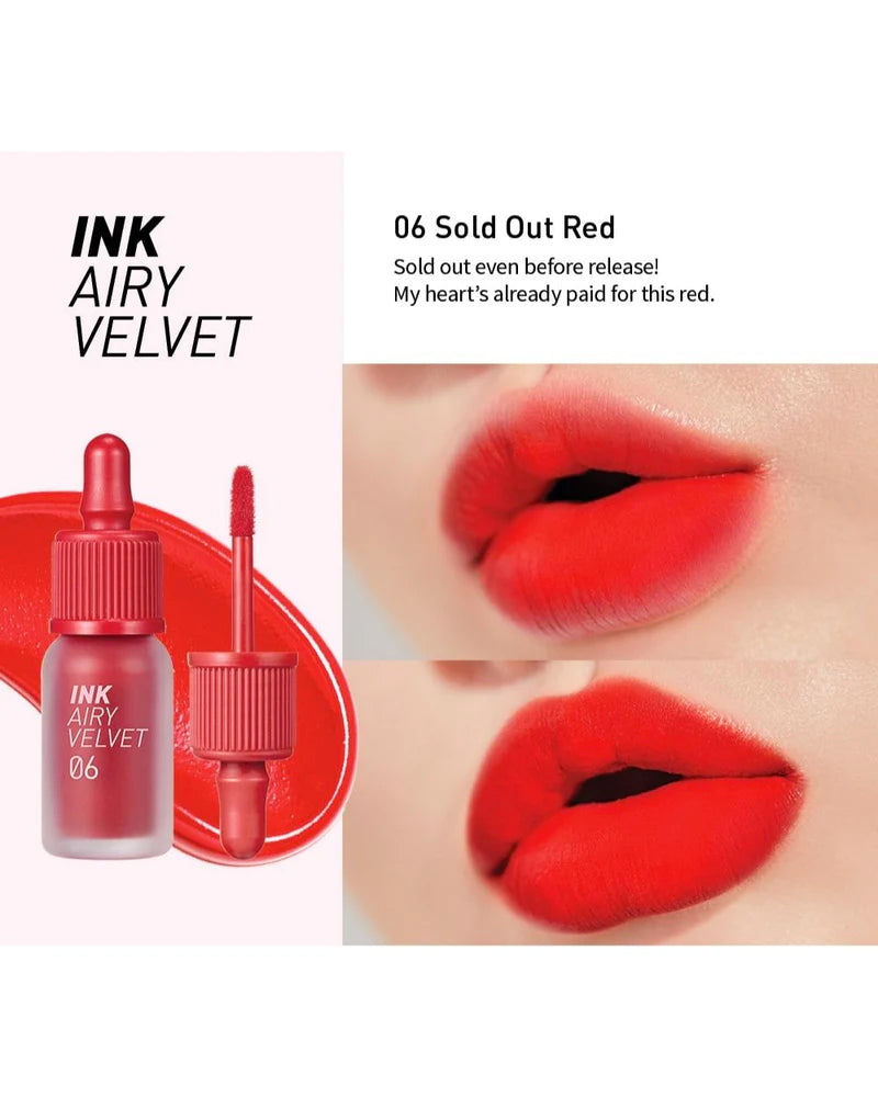 Peripera Ink Airy Velvet 06 Sold Out Red