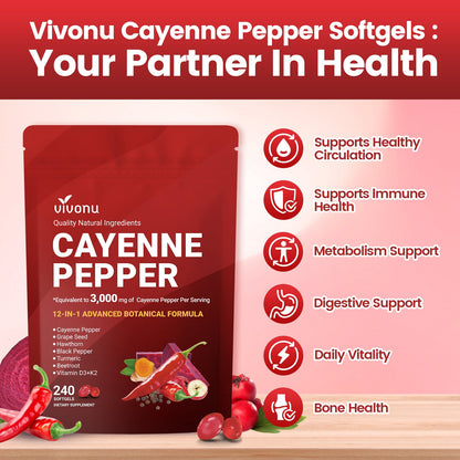Cayenne Pepper Supplement Softgels