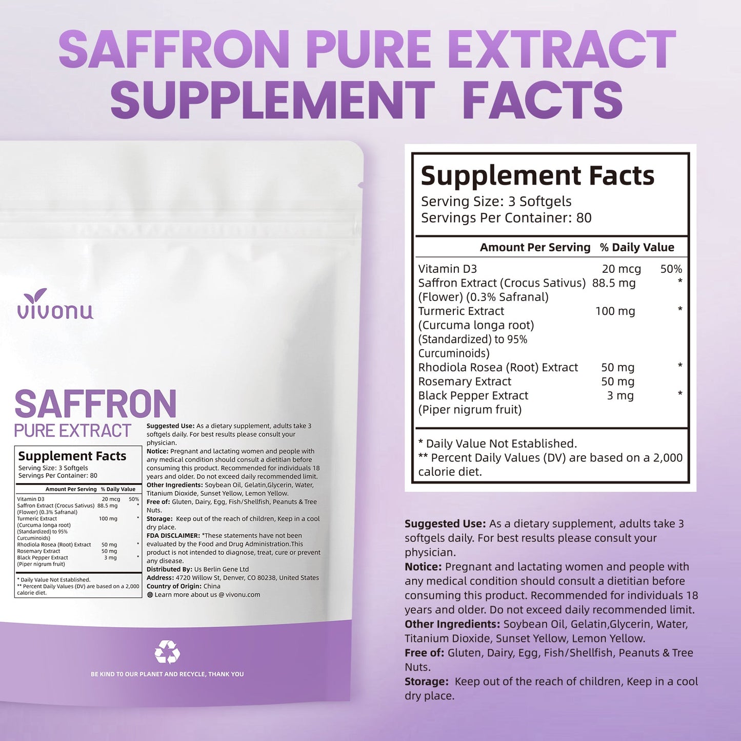 Saffron Supplements