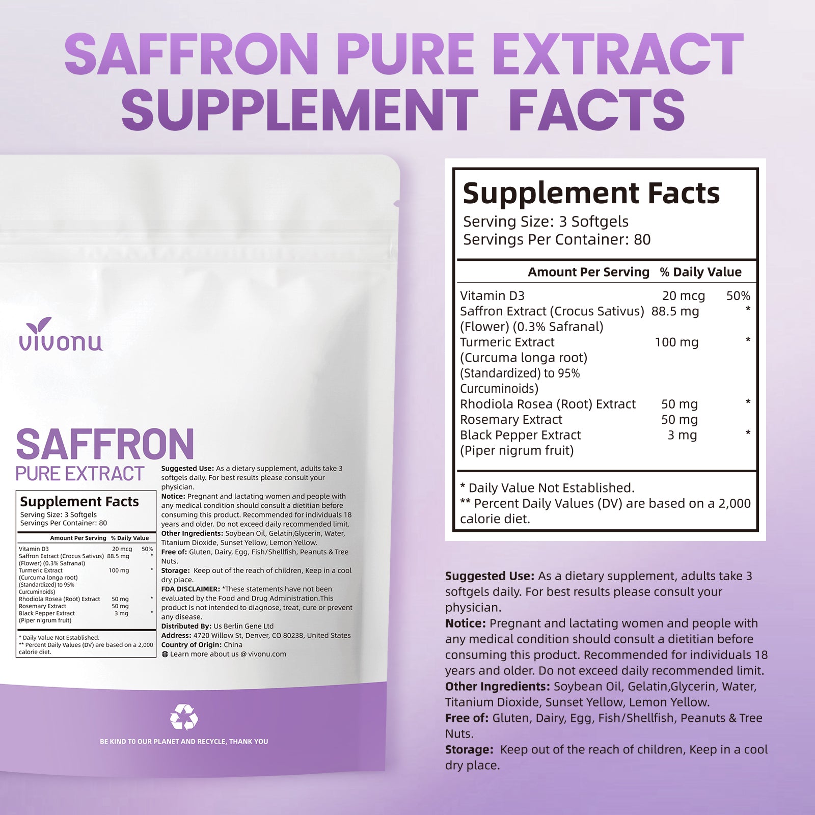 Saffron Supplements