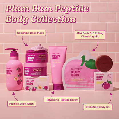 TONYMOLY Plum Bum AHA Body Exfoliating Bubble Mitt