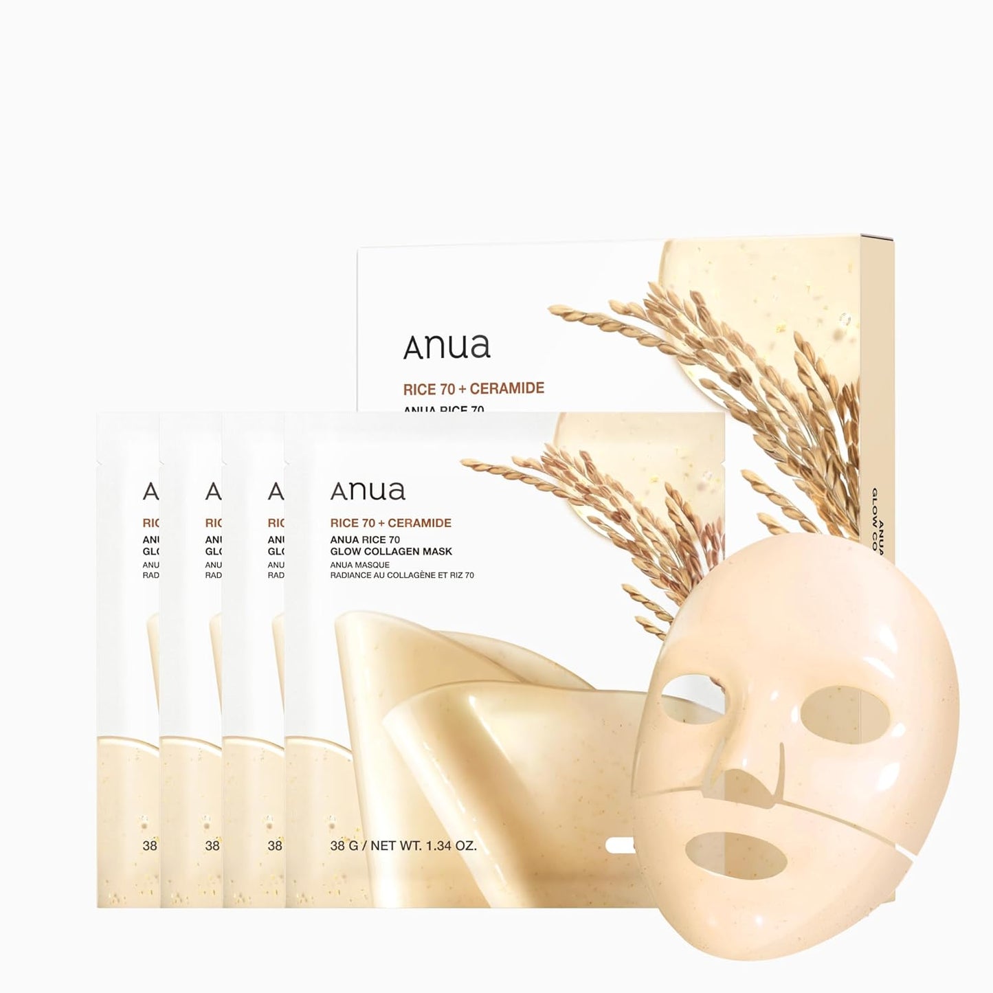 Anua Rice 70 Glow Collagen Mask