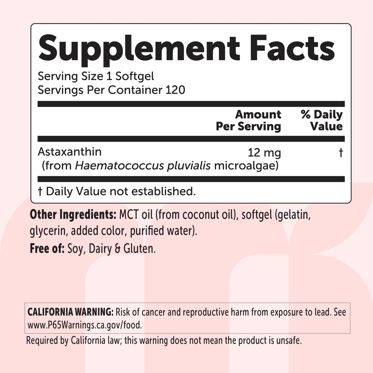 Micro Ingredients Astaxanthin 12mg softgels, tanning pills, Strength Carotenoids Skin Supplement w. 100% Natural Astaxanthin from MicroAlgae