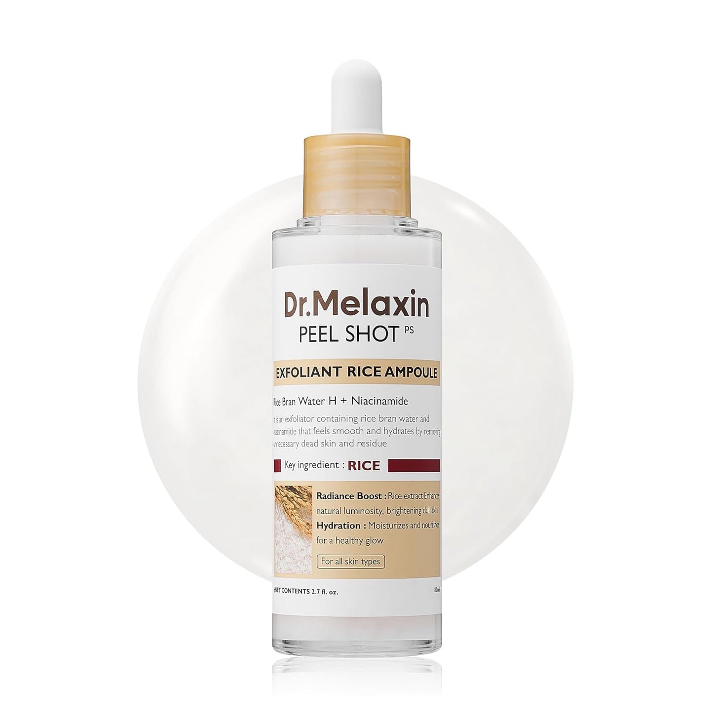 Dr. Melaxin Peel Shot Exfoliating White Rice Ampoule