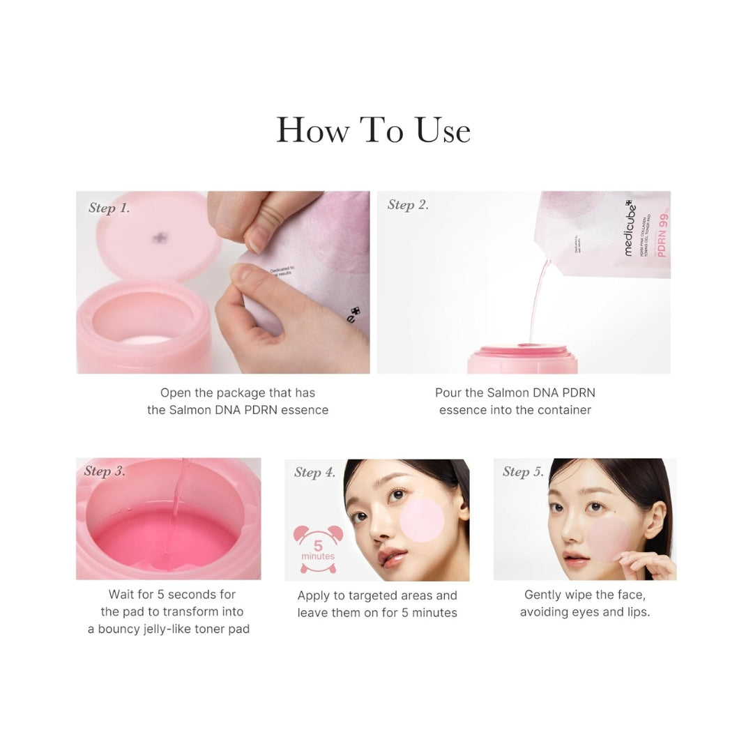 Medicube PDRN Pink Collagen Toning Gel Toner Pad