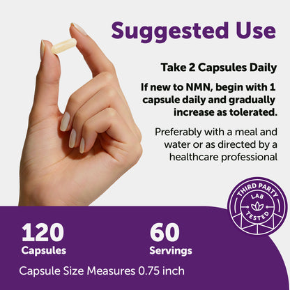 Micro Ingredients NMN Complex 1,000mg Per Serving, Veggie Capsules