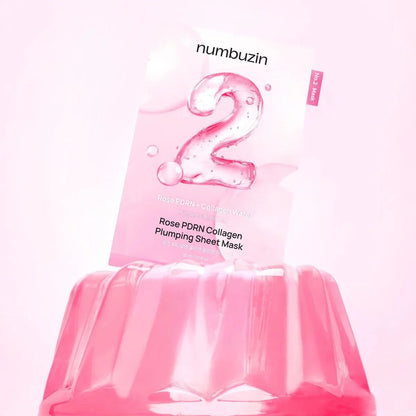 Numbuzin No.2 Rose PDRN Collagen Plumping Sheet Mask