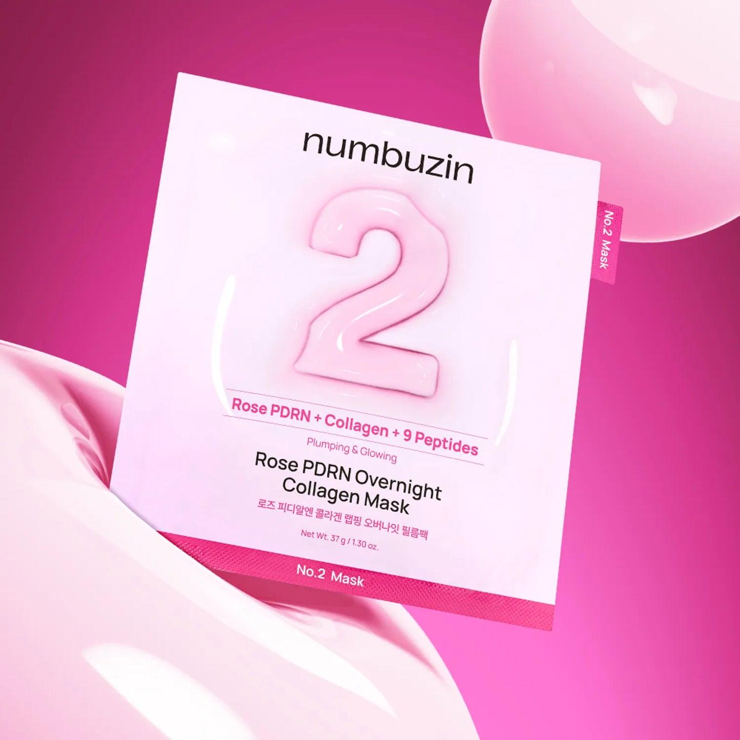 Numbuzin No.2 Rose PDRN Overnight Collagen Mask