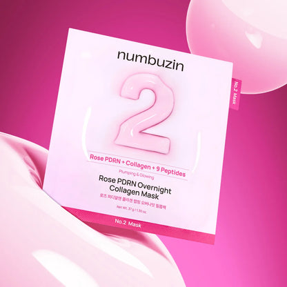 Numbuzin No.2 Rose PDRN Overnight Collagen Mask