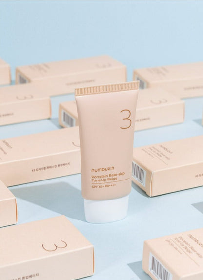 Numbuzin No.3 Porcelain Base-skip Tone Up Beige