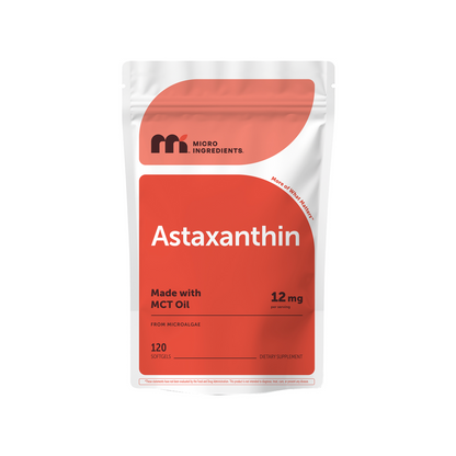 Micro Ingredients Astaxanthin 12mg softgels, tanning pills, Strength Carotenoids Skin Supplement w. 100% Natural Astaxanthin from MicroAlgae