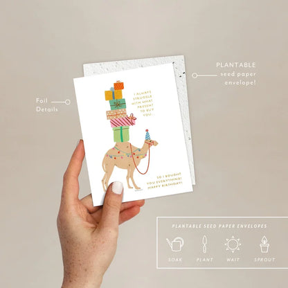Confetti Camel - Birthday Card