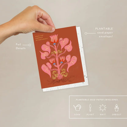 Heart of Flowers - Birthday Card