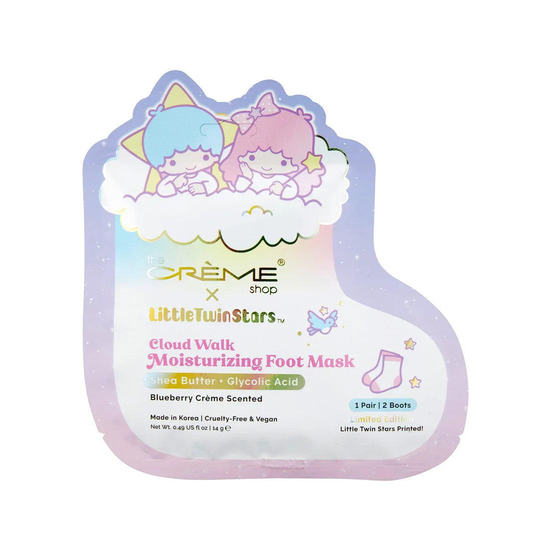 The Crème Shop x Sanrio Little Twin Stars Cloud Walk Moisturizing Foot Mask
