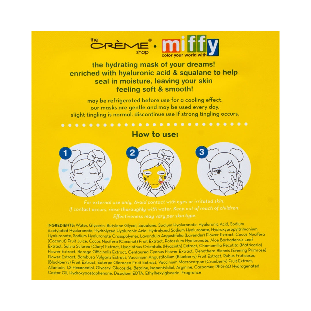 The Creme Shop Miffy Dewy Dreams Hydrating Animated Essence Sheet Mask