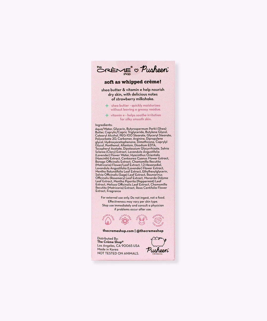 The Crème Shop x Pusheen Strawberry Milkshake Hand Crème