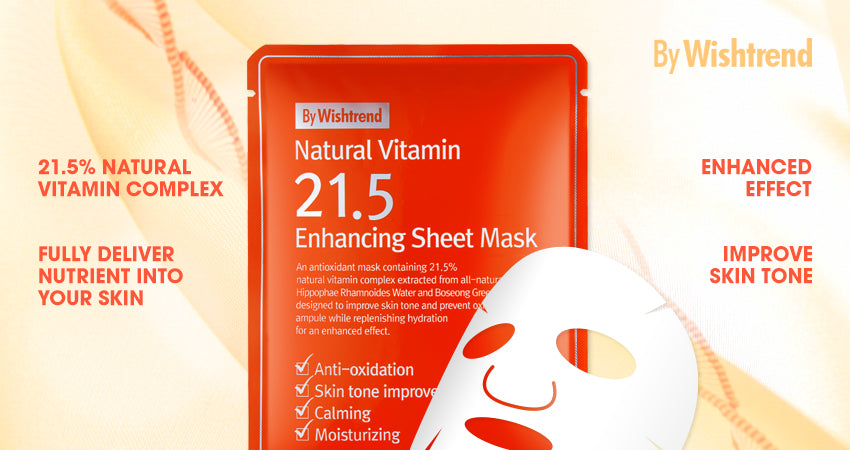 By Wishtrend Natural Vitamin 21.5 Enhancing Sheet Mask
