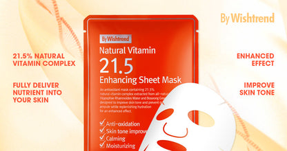 By Wishtrend Natural Vitamin 21.5 Enhancing Sheet Mask