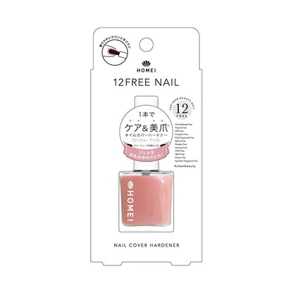 HOMEI 12 Free Nail Hardener Glitter Pink