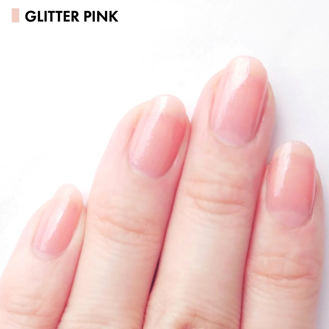 HOMEI 12 Free Nail Hardener Glitter Pink