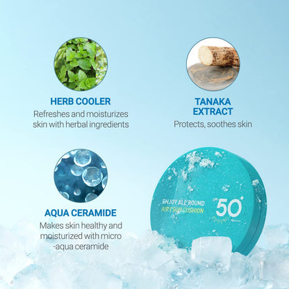 Scinic Enjoy All Round Airy Sun Cushion EX SPF50+PA++++