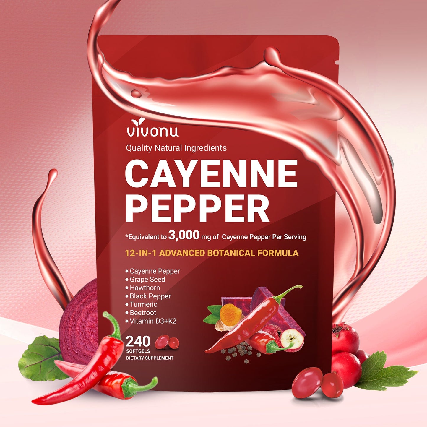 Cayenne Pepper Supplement Softgels