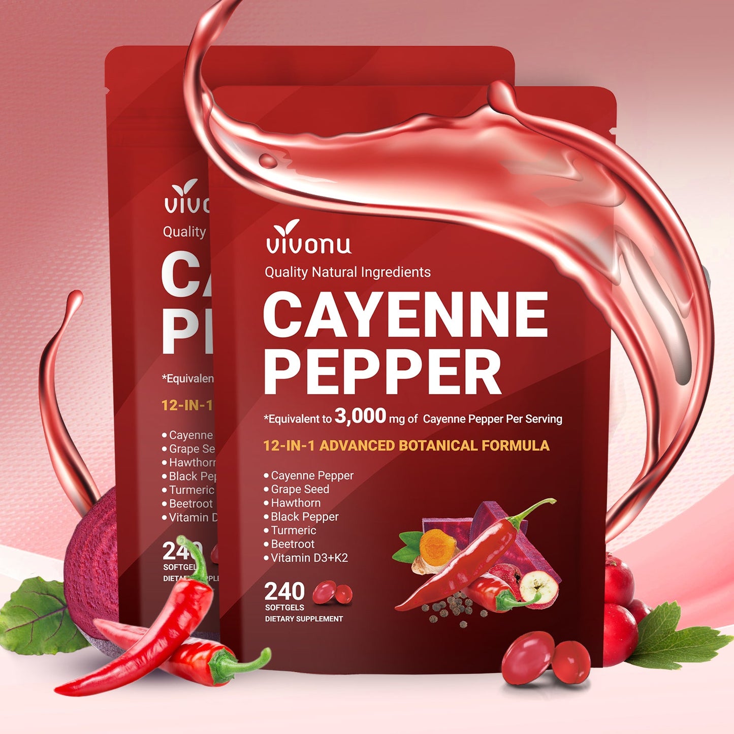 Cayenne Pepper Supplement Softgels