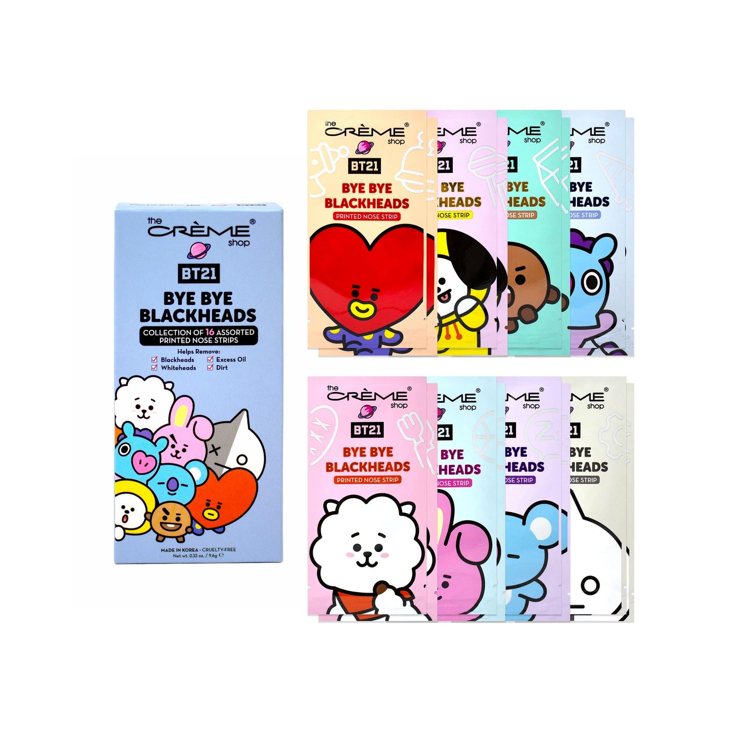 The Creme Shop BT21 Bye bye Blackheads Pore Strips